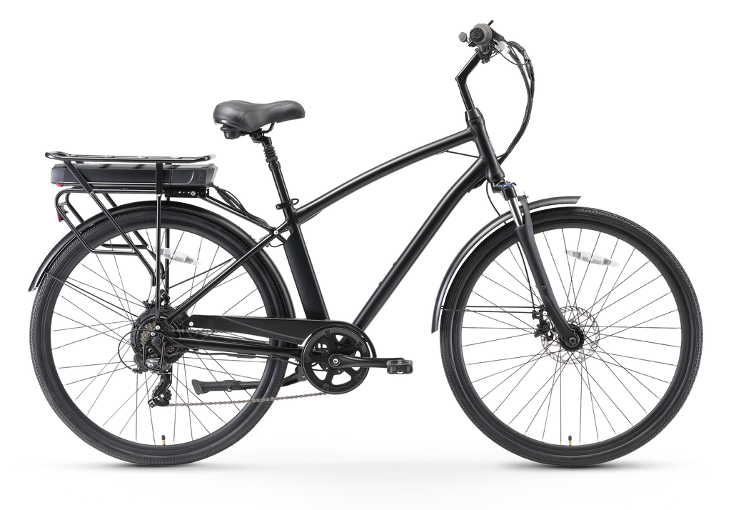 sixthreezero Body Ease Men's 500W 7-Speed Step-Through Electric Bicycle