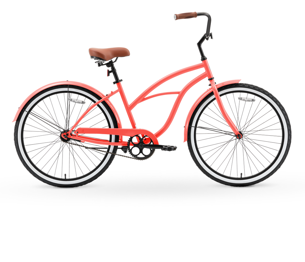 sixthreezero Around the Block Women's Casual Edition Single Speed Beach Cruiser Bicycle