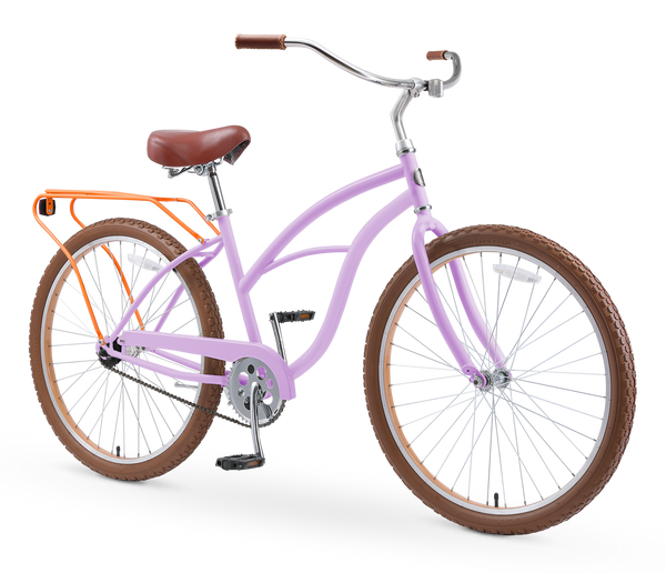 sixthreezero NEW Around the Block Women's 26" Single Speed Beach Cruiser Bicycle with Rear Rack