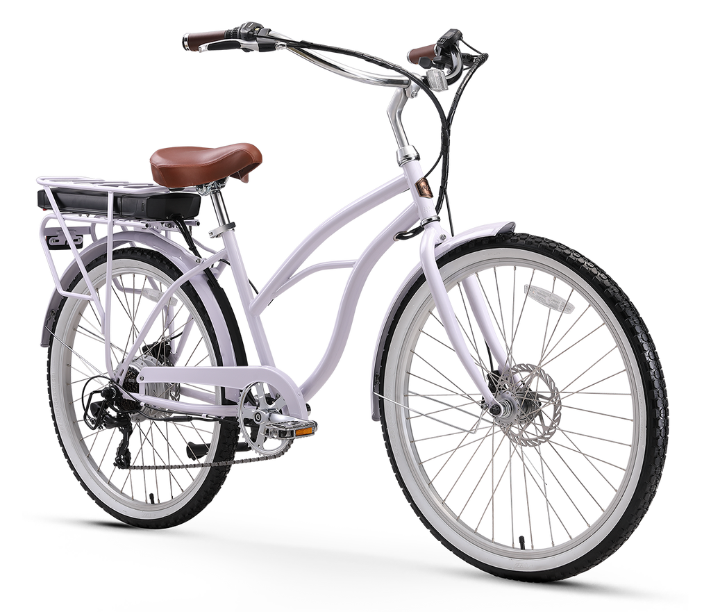 A/O Amelia 7-Speed 500W Beach Cruiser Electric Bike