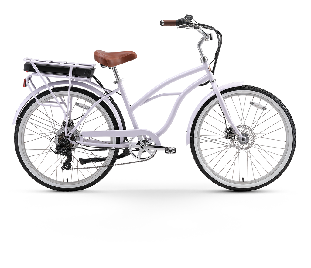 A/O Amelia 7-Speed 500W Beach Cruiser Electric Bike
