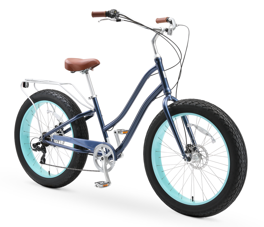 sixthreezero EVRYjourney Women's 26" FAT Tire 7-Speed Step-Through Touring Hybrid Bicycle