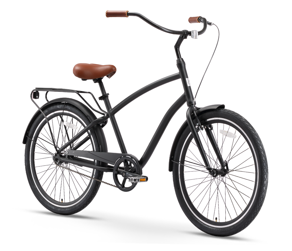 sixthreezero EVRYjourney Men's 26" Single Speed Touring Hybrid Bike, Matte Black