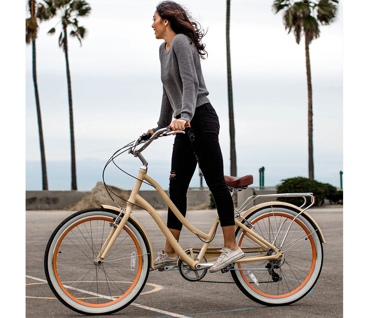 sixthreezero EVRYjourney Women's 26" 7 Speed Step-Through Touring Hybrid Bicycle