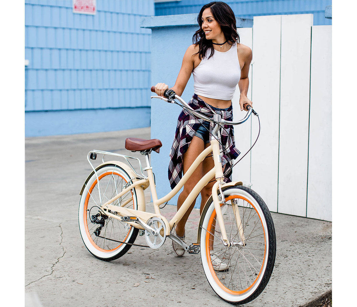sixthreezero EVRYjourney Women's 26" 7 Speed Step-Through Touring Hybrid Bicycle