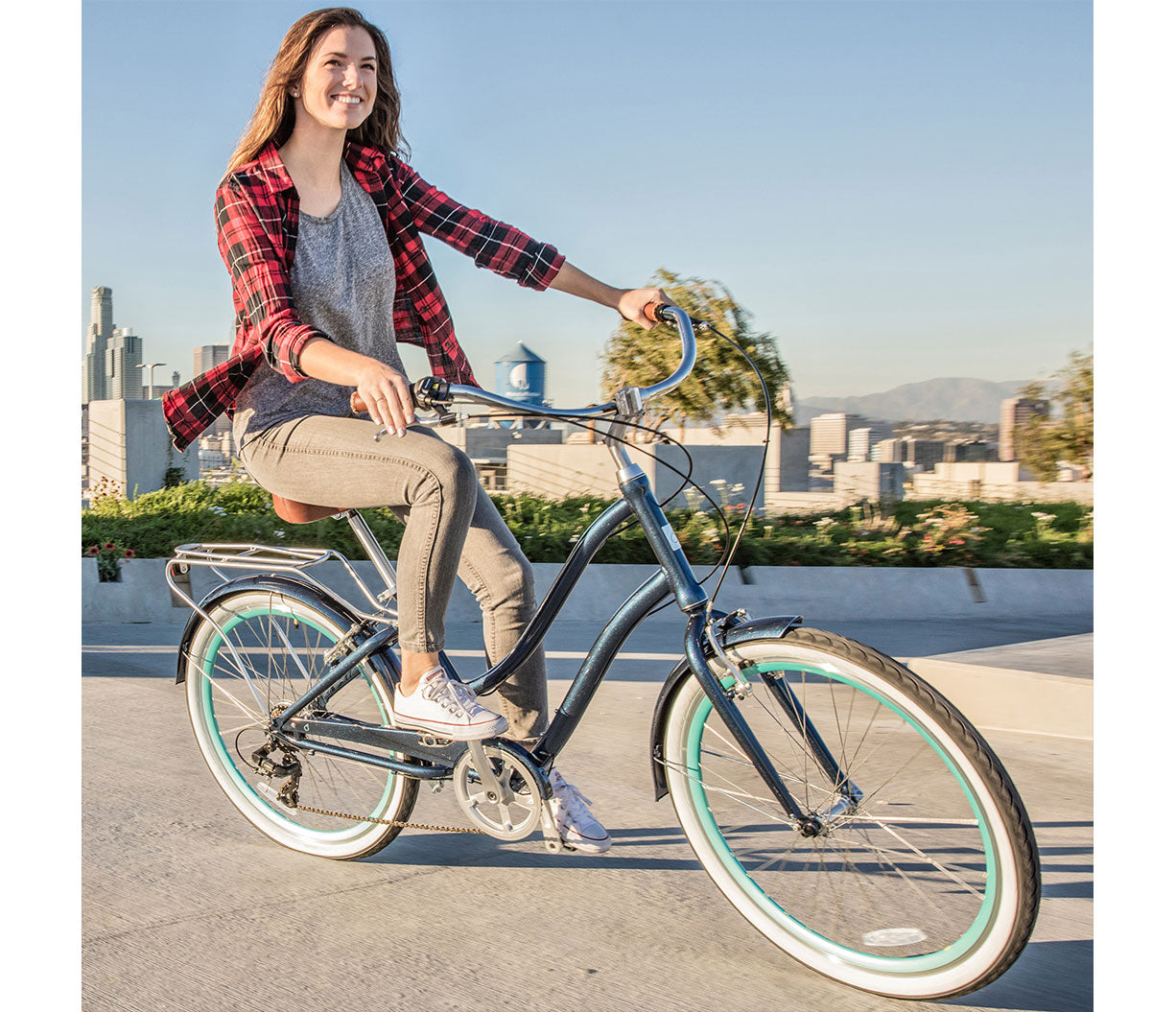 sixthreezero EVRYjourney Women's 26" 7 Speed Step-Through Touring Hybrid Bicycle