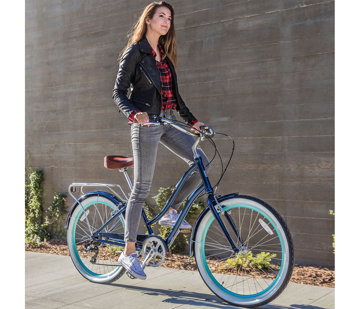 sixthreezero EVRYjourney Women's 26" 7 Speed Step-Through Touring Hybrid Bicycle