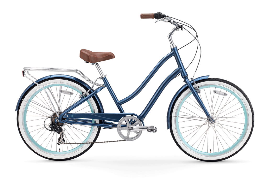 sixthreezero EVRYjourney Women's 24" 7 Speed Step-Through Touring Hybrid Bicycle
