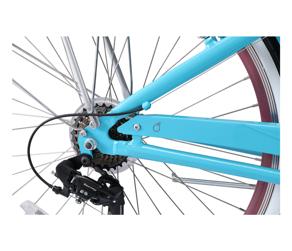 sixthreezero EVRYjourney Women's w/ Integrated Lock 26" 7-Speed Step-Through Touring Hybrid Bicycle