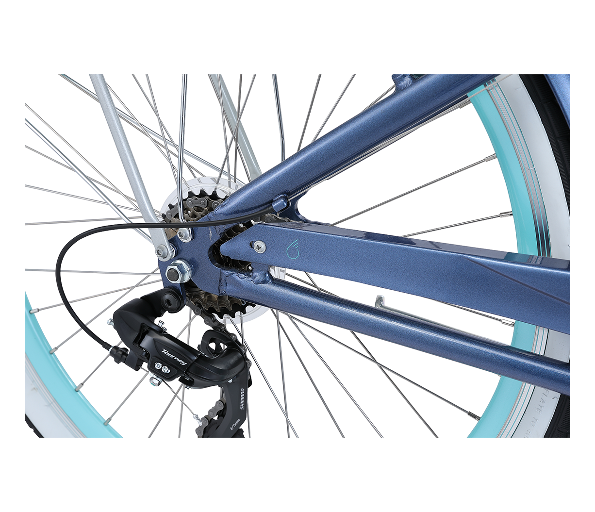 sixthreezero EVRYjourney Deluxe Women's 26" 7-Speed Touring Hybrid Bicycle w/ Integrated Lock, Basket, Light