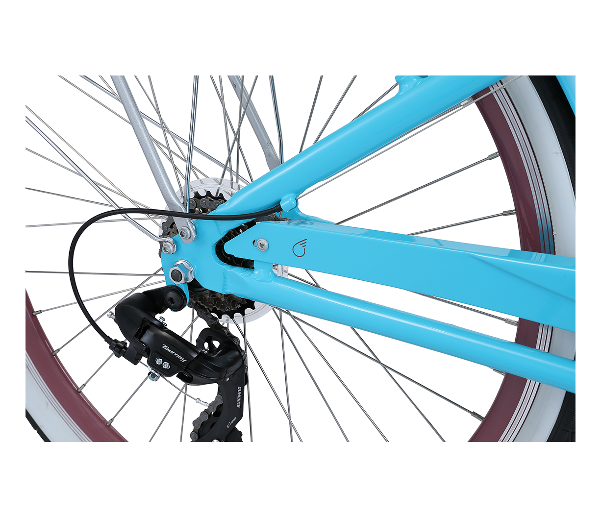 sixthreezero EVRYjourney Deluxe Women's 26" 7-Speed Touring Hybrid Bicycle w/ Integrated Lock, Basket, Light