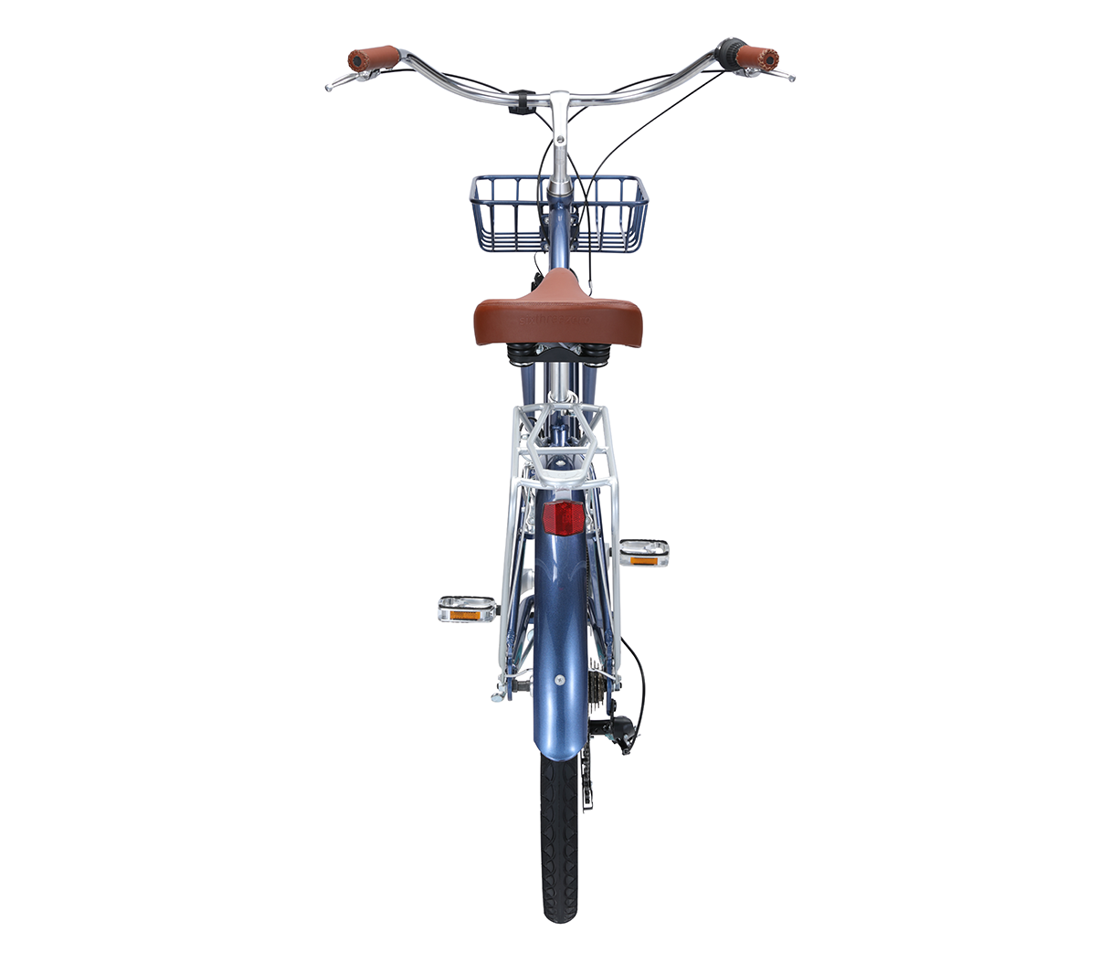 sixthreezero EVRYjourney Deluxe Women's 26" 7-Speed Touring Hybrid Bicycle w/ Integrated Lock, Basket, Light