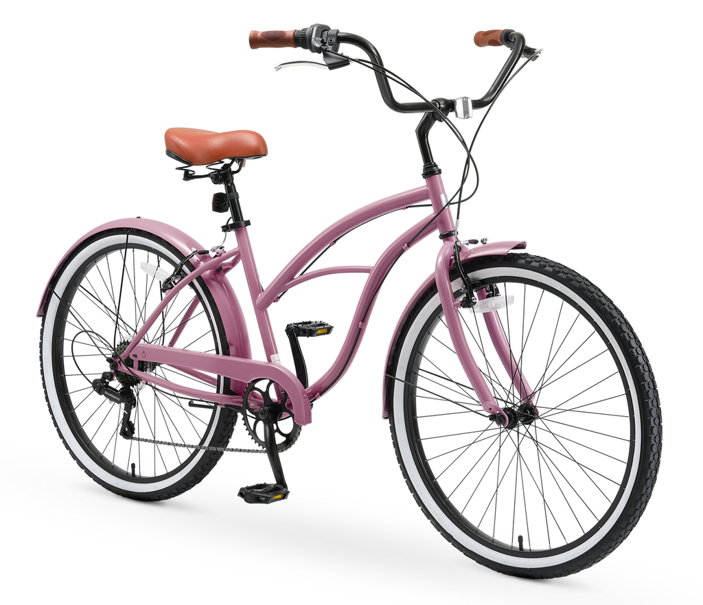 sixthreezero Around the Block Women's Casual 7-Speed Beach Cruiser Bicycle
