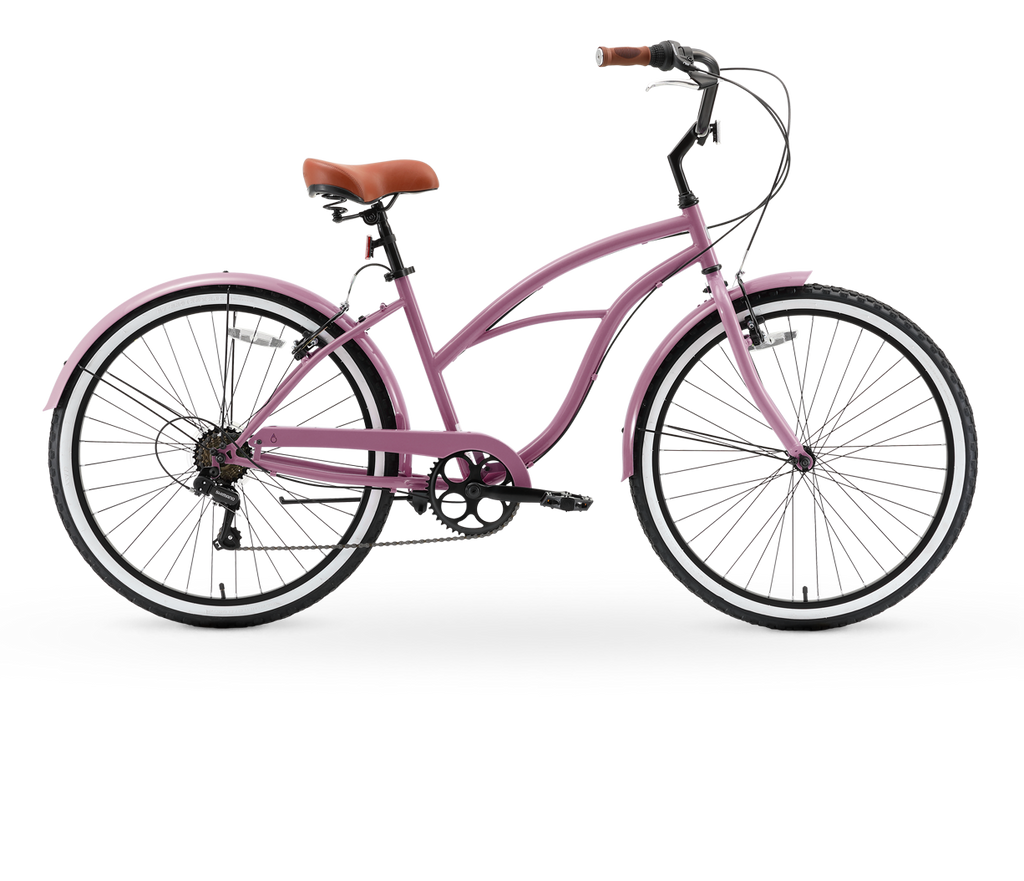 sixthreezero Around the Block Women's Casual 7-Speed Beach Cruiser Bicycle