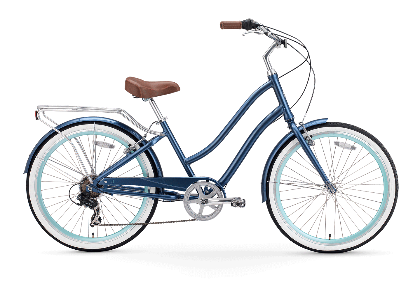 sixthreezero EVRYjourney Women's 26" 7 Speed Step-Through Touring Hybrid Bicycle