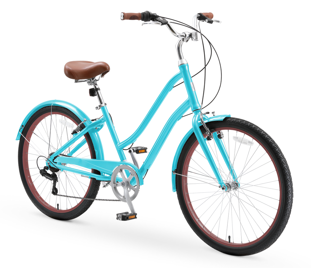 sixthreezero EVRYjourney Women's Casual Edition 26" 7-Speed Step-Through Touring Hybrid Bicycle