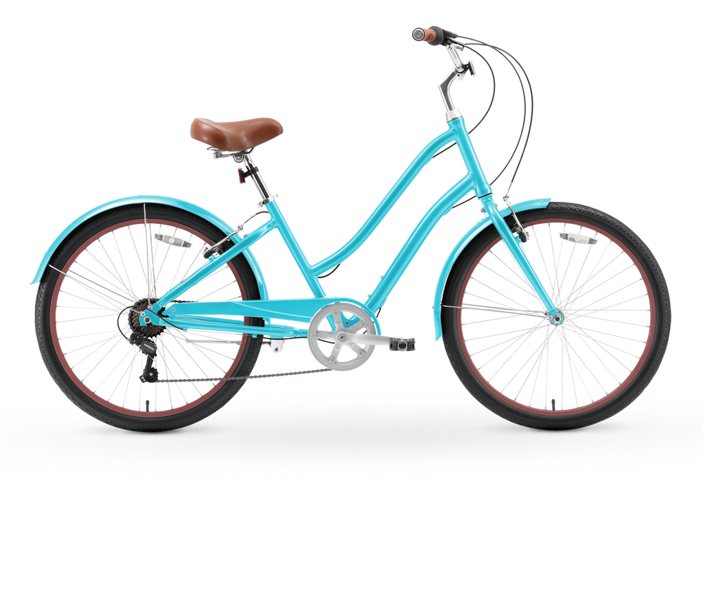 sixthreezero EVRYjourney Women's Casual Edition 26" 7-Speed Step-Through Touring Hybrid Bicycle
