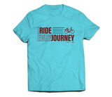 sixthreezero EVRYjourney Premium Short Sleeve Crew Horizon Blue Burgundy 100% Cotton Unisex Shirt