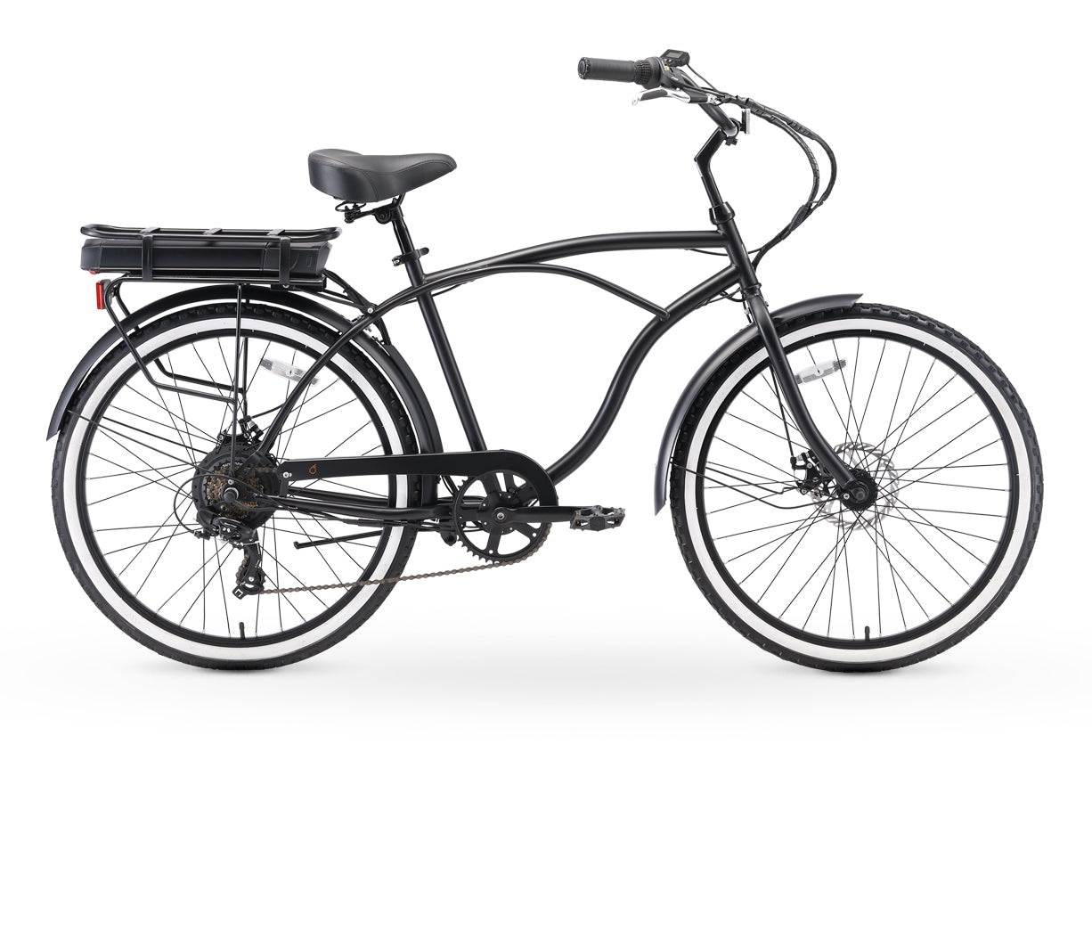 sixthreezero Around The Block Men's 26" 250W 7 Speed Electric Beach Cruiser Bicycle