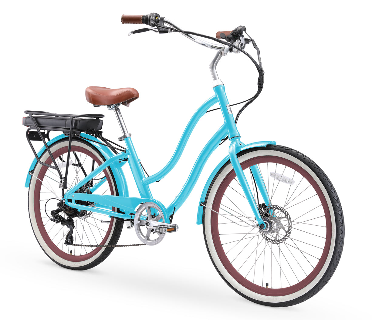 sixthreezero EVRYjourney Women's 26" 500W 7 Speed Electric Hybrid Bicycle