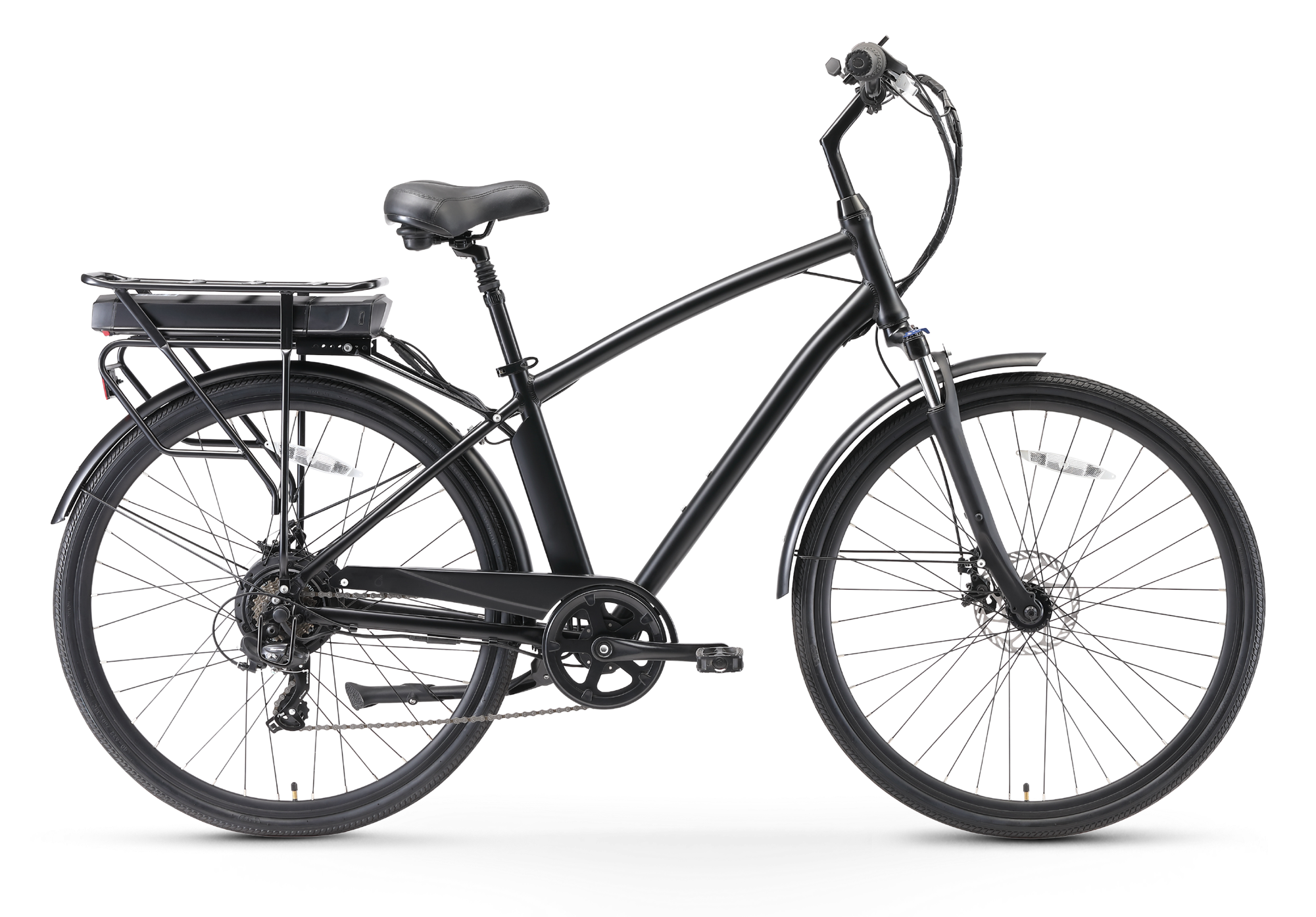 sixthreezero Body Ease Men's 500W 7-Speed Step-Through Electric Bicycle