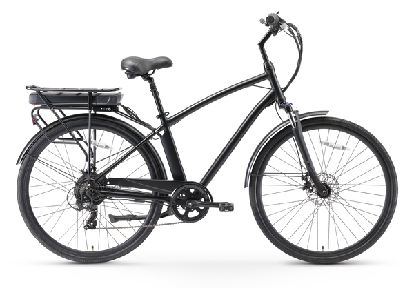 sixthreezero Body Ease Men's 500W 7-Speed Step-Through Electric Bicycle
