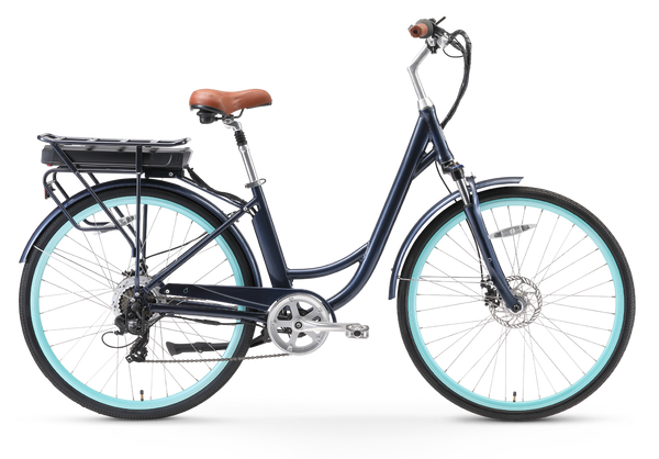 sixthreezero Body Ease Women's 500W 7-Speed Step-Through Electric Bicycle