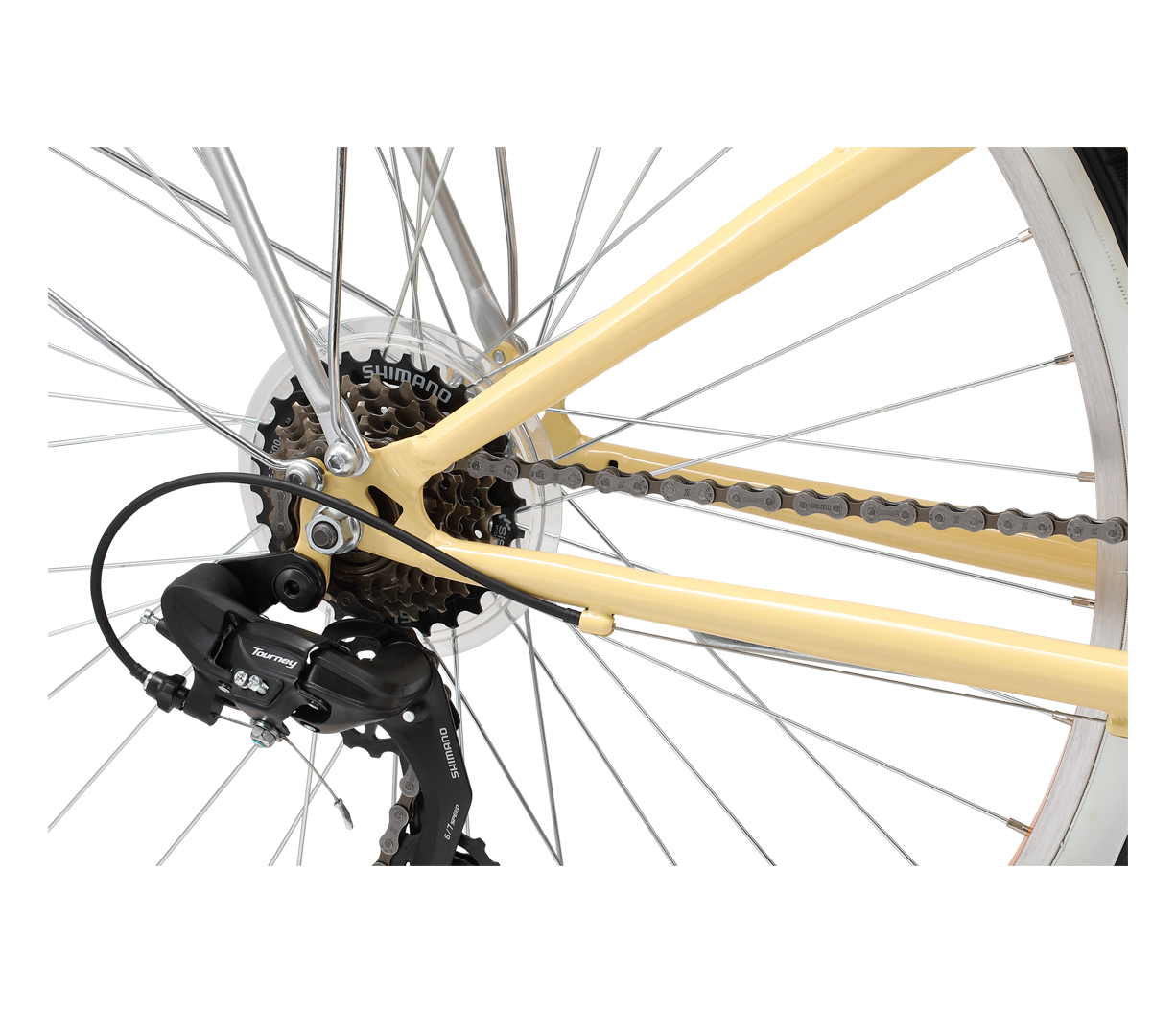 sixthreezero EVRYjourney Women's 26" 21 Speed Steel Step-Through Touring Hybrid Bicycle