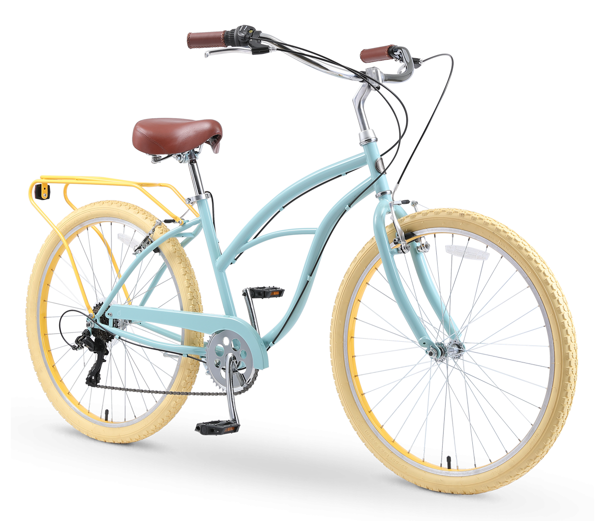 sixthreezero NEW Around the Block Women's 26" 7-Speed Beach Cruiser Bicycle