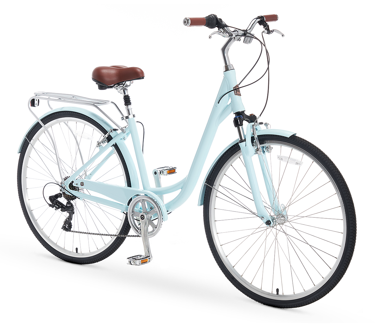 A/O Women's Jackie 7 Speed Comfort Hybrid Bicycle