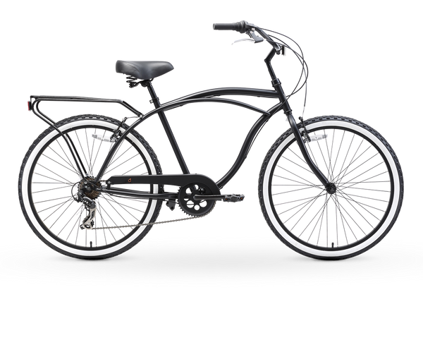 Sixthreezero 26 Inch 7 Speed Men's Beach Cruiser Bicycle - Bike 