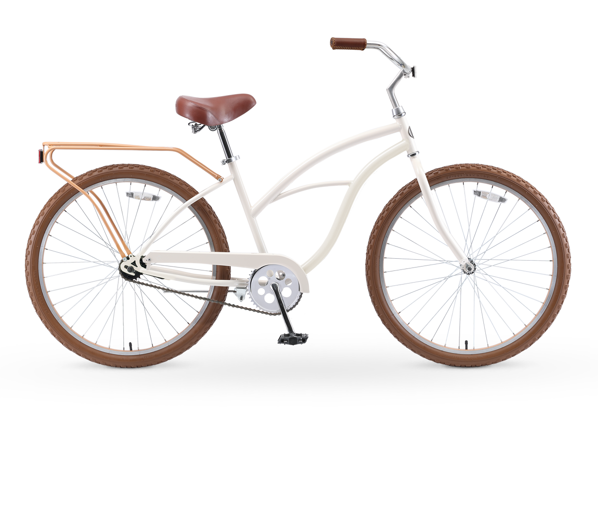 sixthreezero NEW Around the Block Women's 26" Single Speed Beach Cruiser Bicycle with Rear Rack