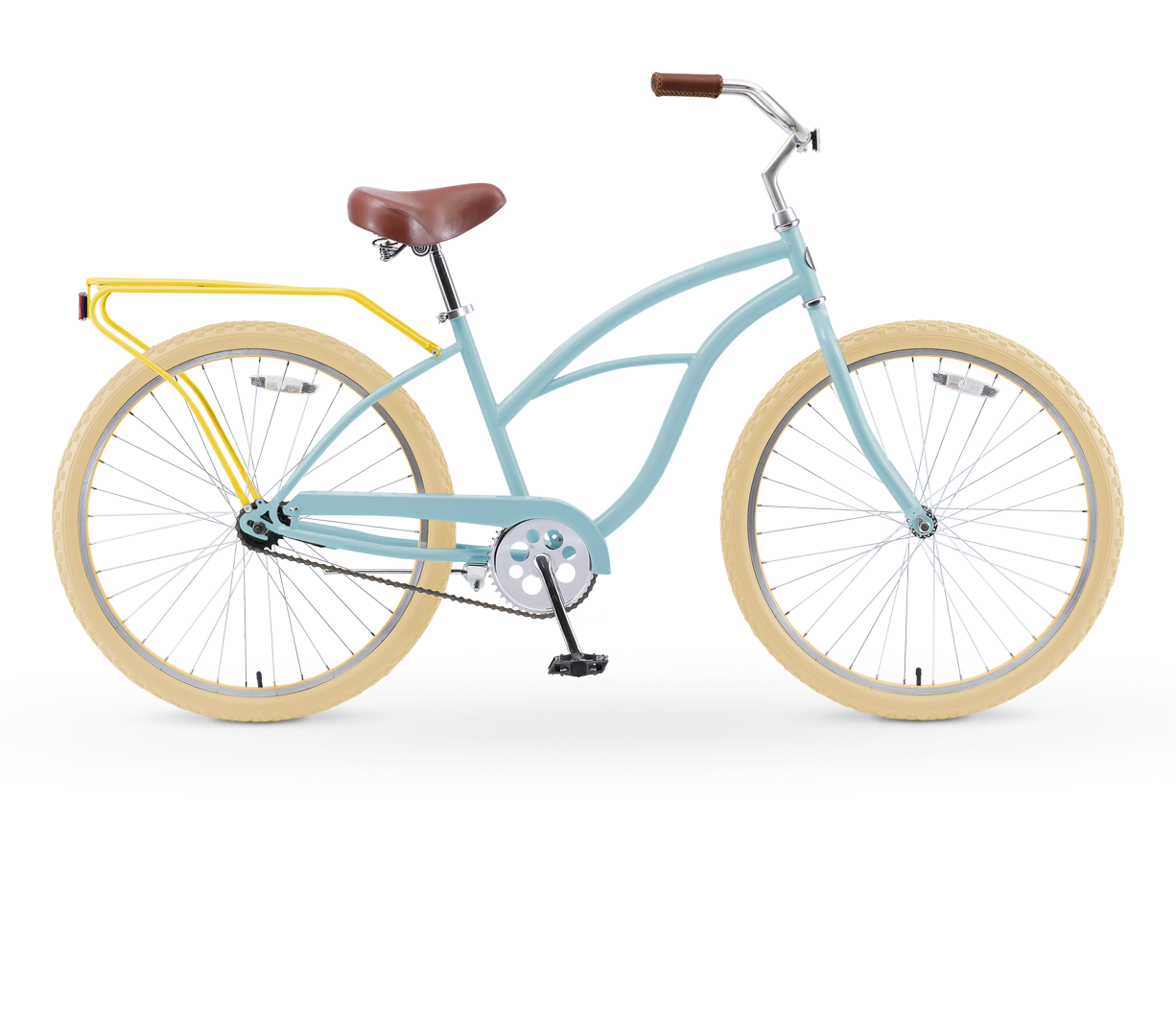 sixthreezero NEW Around the Block Women's 26" Single Speed Beach Cruiser Bicycle with Rear Rack