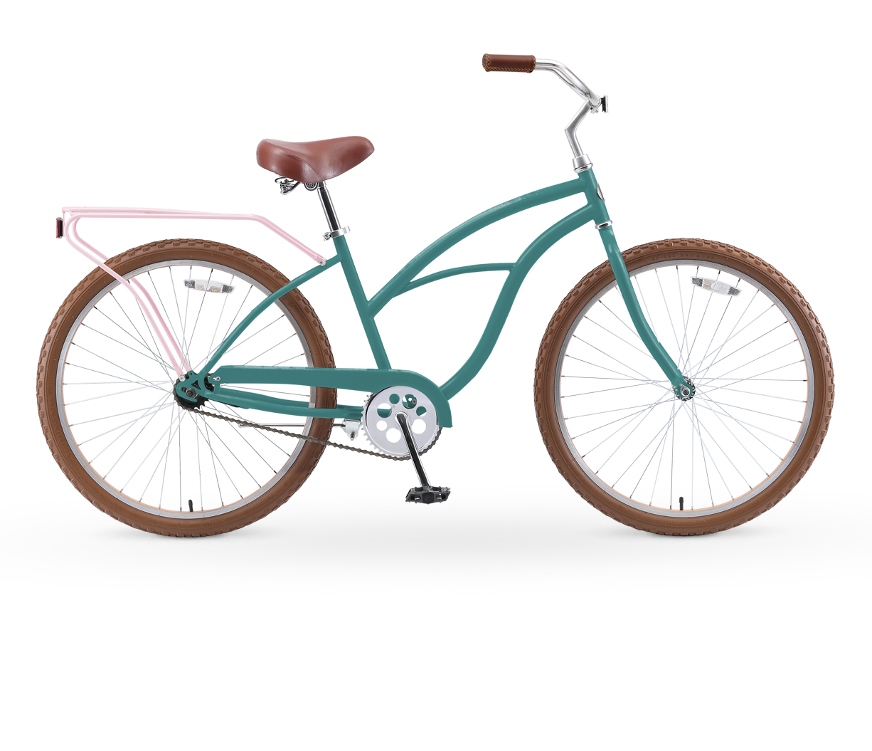 sixthreezero NEW Around the Block Women's 26" Single Speed Beach Cruiser Bicycle with Rear Rack