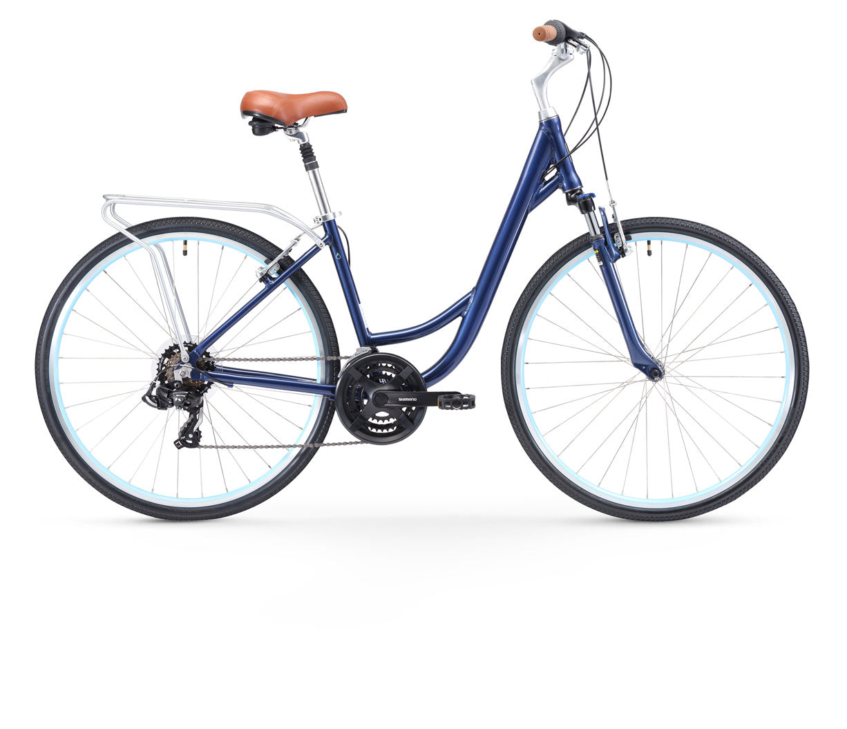 sixthreezero Body Ease Women's 21 Speed Step Through Comfort Bicycle