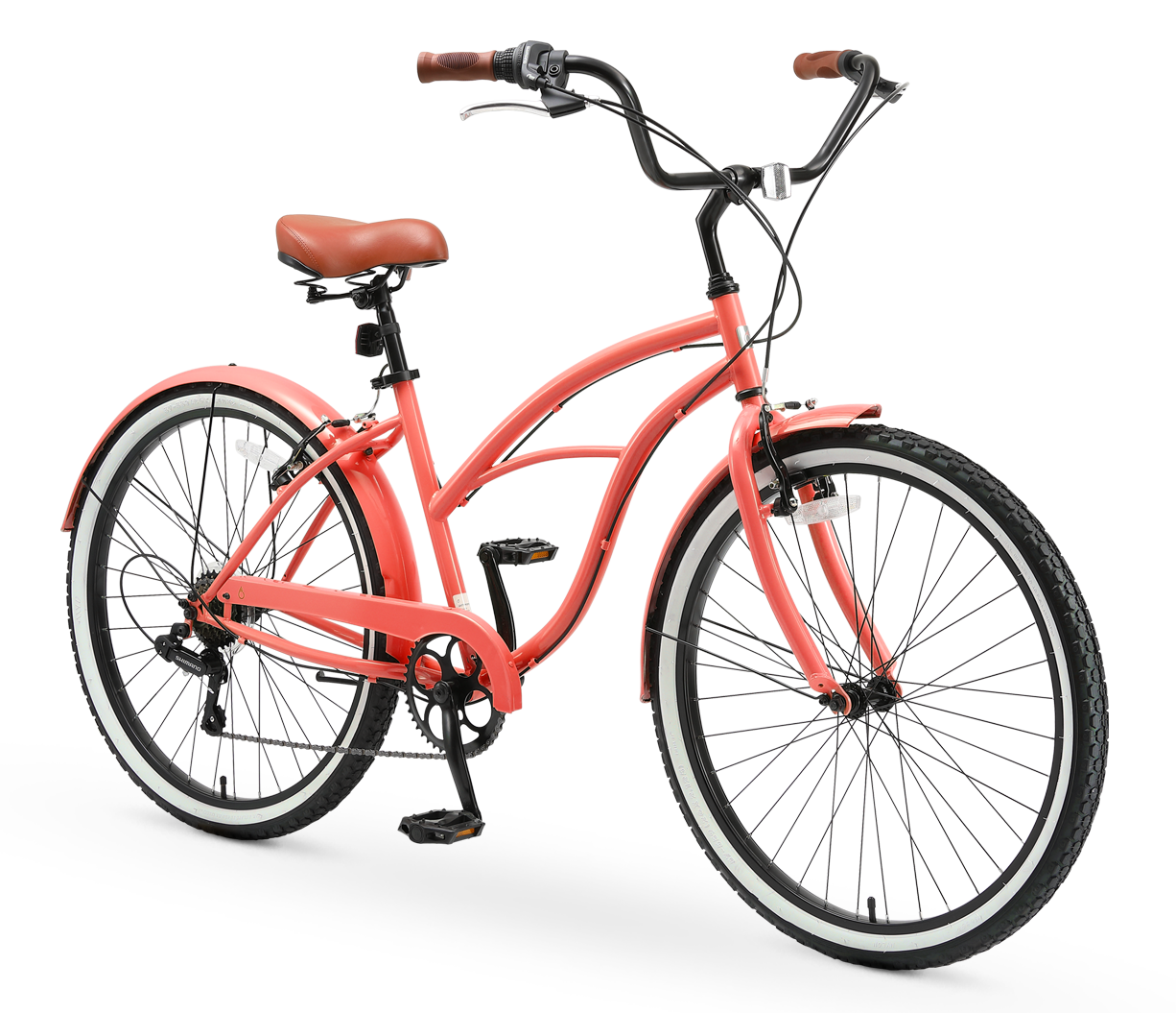 sixthreezero Around the Block Women's Casual 7-Speed Beach Cruiser Bicycle