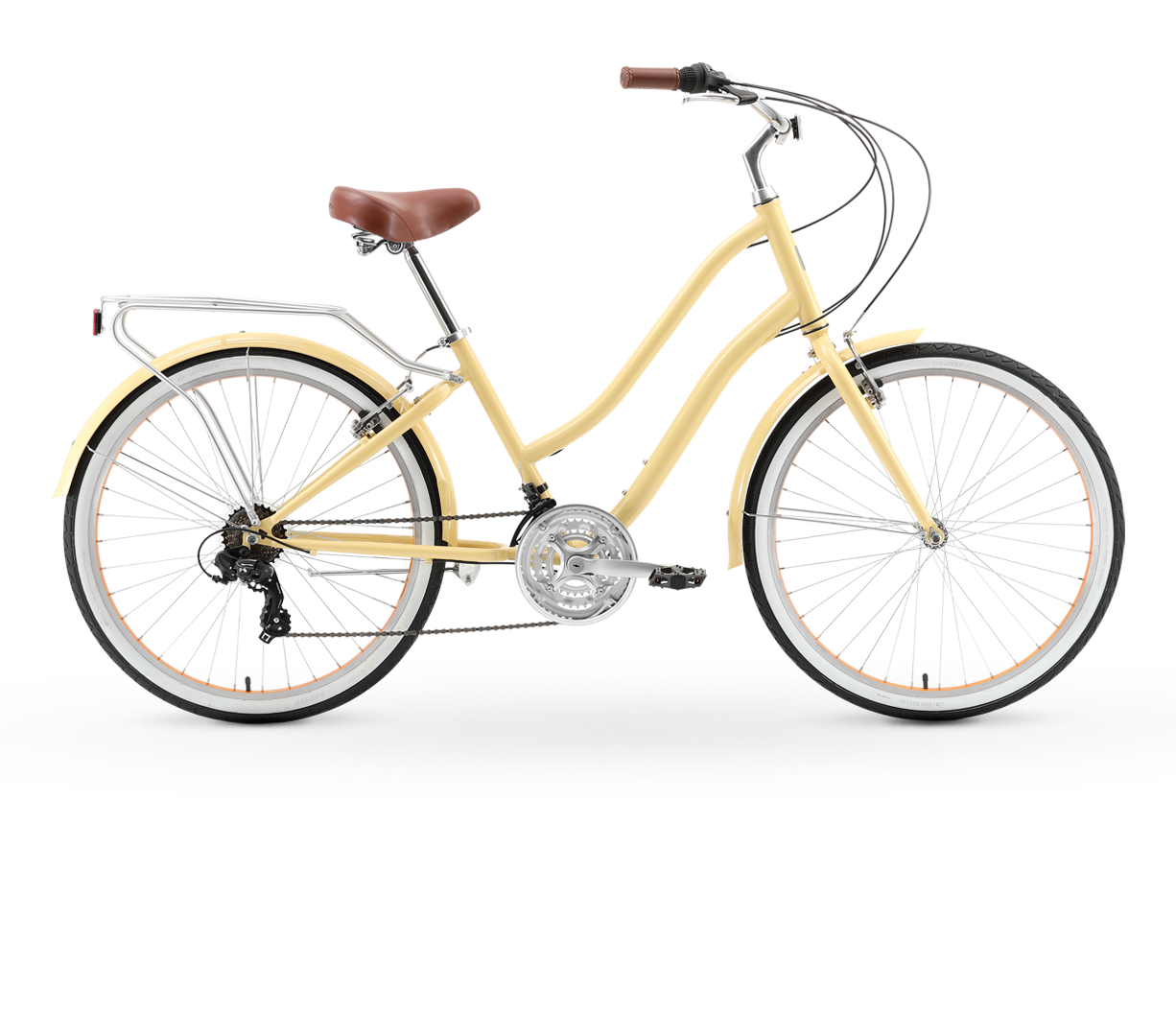 sixthreezero EVRYjourney Women's 26" 21 Speed Steel Step-Through Touring Hybrid Bicycle