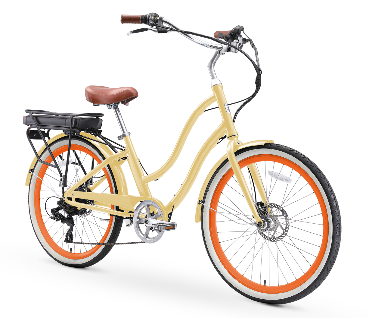 sixthreezero EVRYjourney Women's 26" 500W 7 Speed Electric Hybrid Bicycle