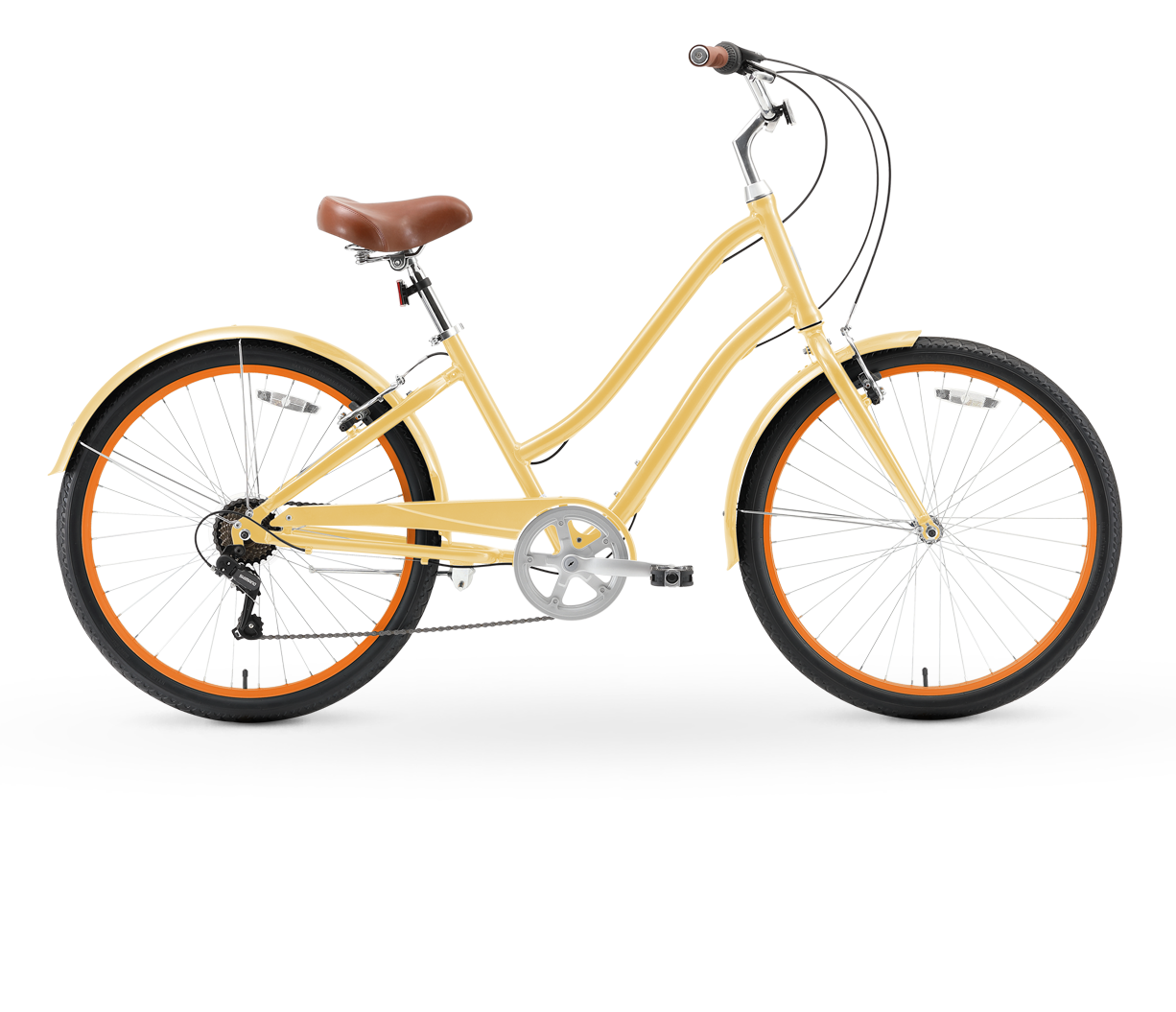 sixthreezero EVRYjourney Women's Casual Edition 26" 7-Speed Step-Through Touring Hybrid Bicycle
