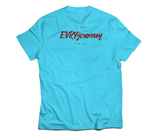 sixthreezero EVRYjourney Premium Short Sleeve Crew Horizon Blue Burgundy 100% Cotton Unisex Shirt
