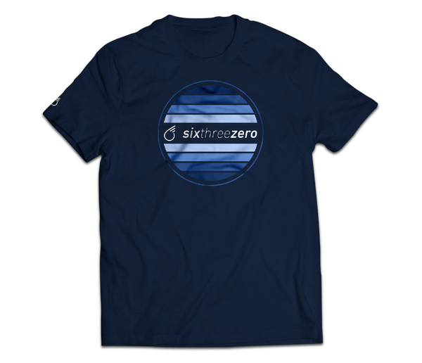 sixthreezero EVRYjourney Premium Short Sleeve Crew Pageant Blue 100% Cotton Unisex Shirt
