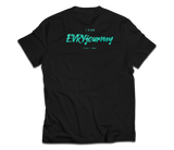 sixthreezero EVRYjourney Premium Short Sleeve Crew Black Beauty Mint Green 100% Cotton Unisex Shirt