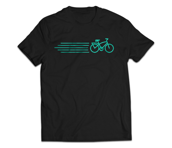 sixthreezero EVRYjourney Premium Short Sleeve Crew Black Beauty Mint Green 100% Cotton Unisex Shirt
