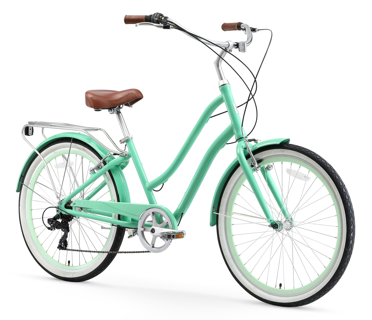 sixthreezero EVRYjourney Women's 26" 7 Speed Steel Step-Through Touring Hybrid Bicycle