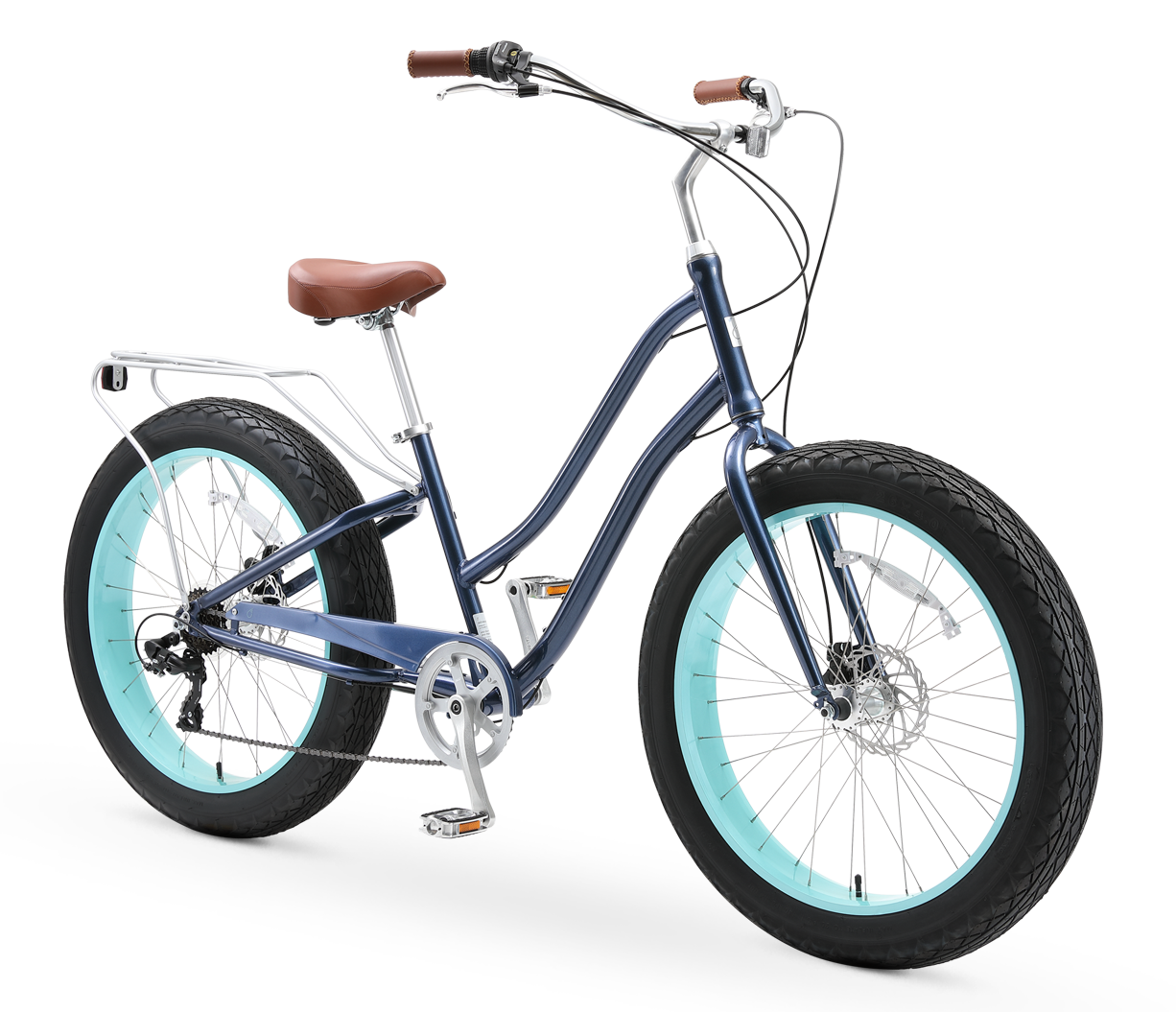 sixthreezero EVRYjourney Women's 26" FAT Tire 7-Speed Step-Through Touring Hybrid Bicycle