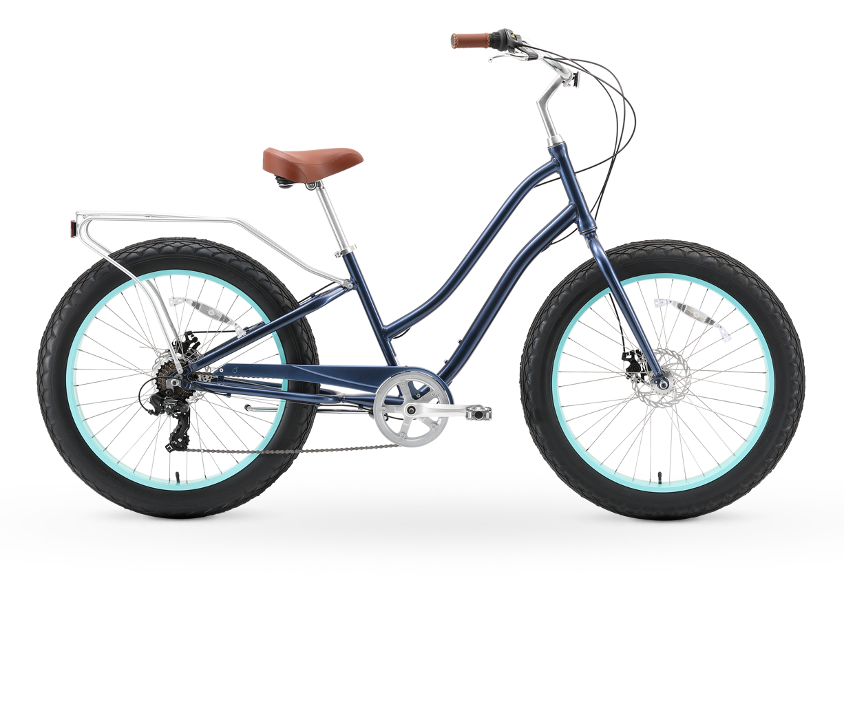 sixthreezero EVRYjourney Women's 26" FAT Tire 7-Speed Step-Through Touring Hybrid Bicycle