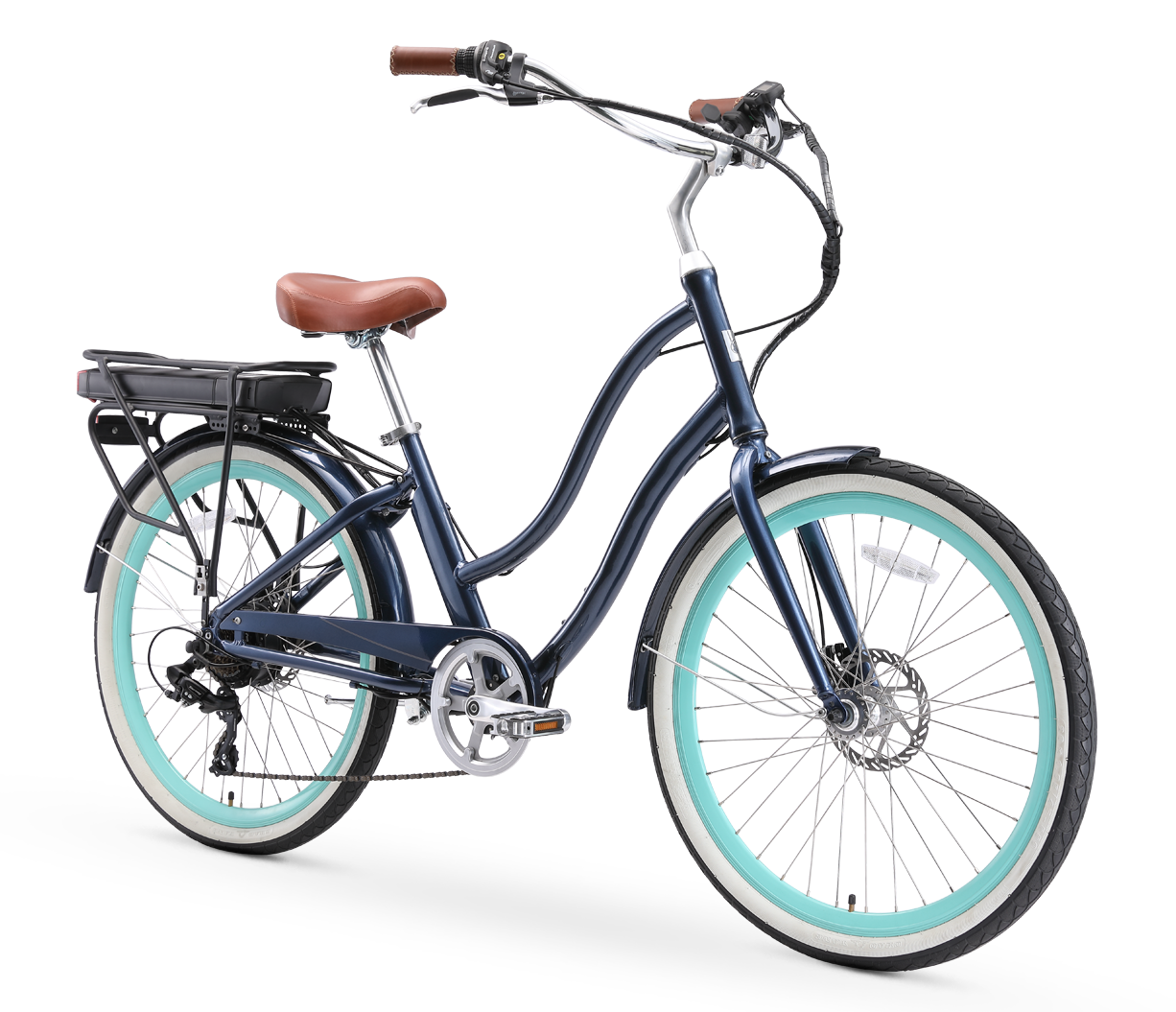 sixthreezero EVRYjourney Women's 26" 250W 7 Speed Electric Hybrid Bicycle