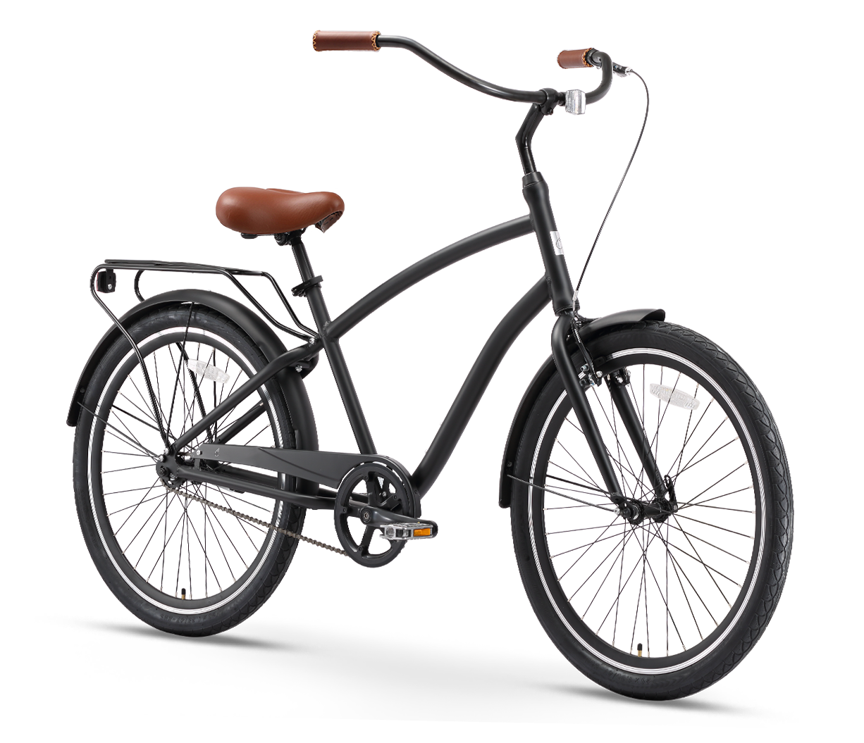 sixthreezero EVRYjourney Men's 26" Single Speed Touring Hybrid Bike, Matte Black