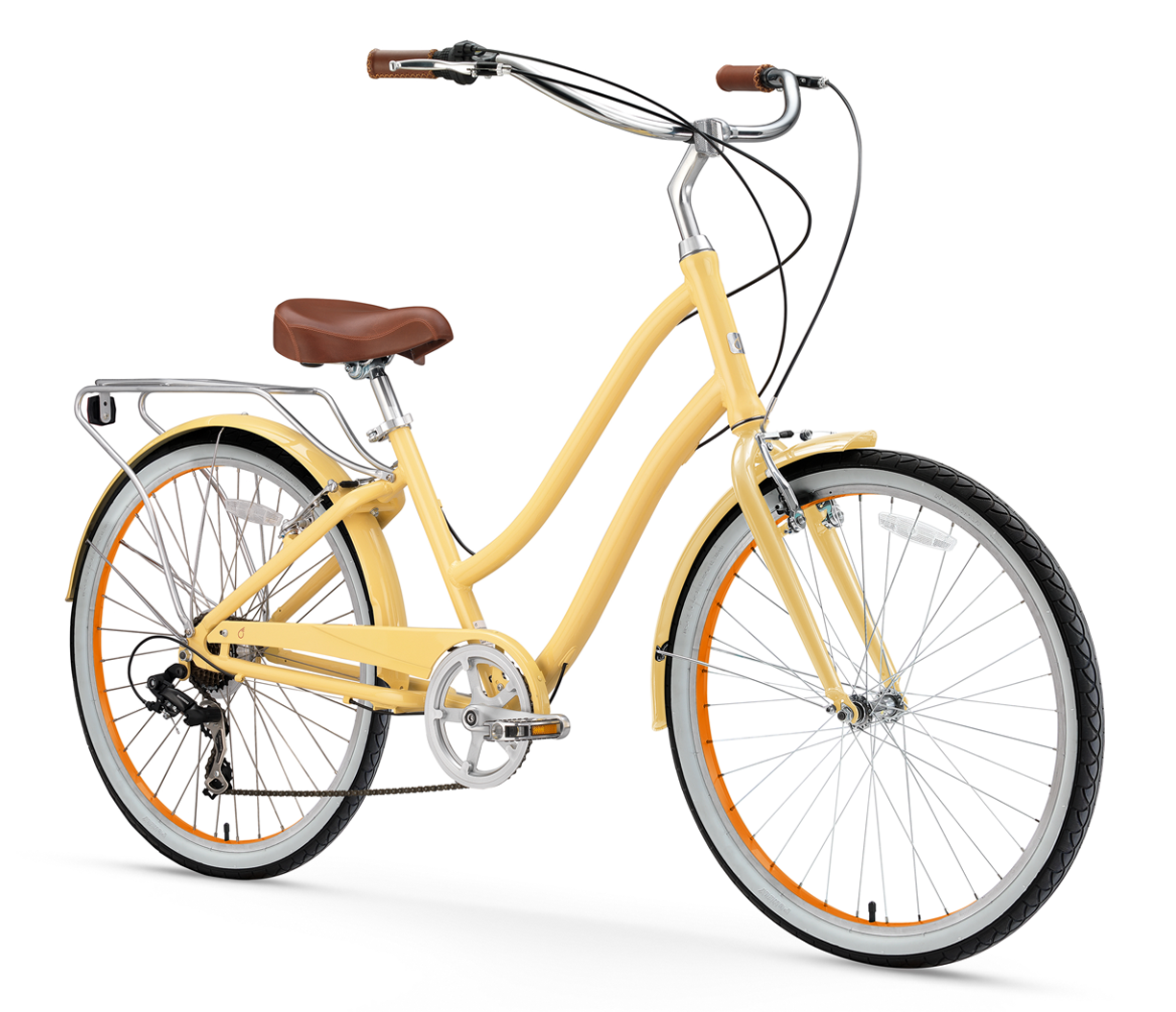 sixthreezero EVRYjourney Women's 26" 7 Speed Steel Step-Through Touring Hybrid Bicycle