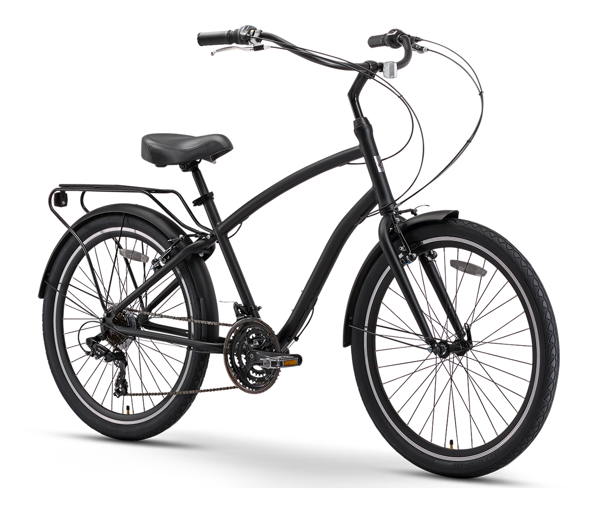 sixthreezero EVRYjourney Men's 26" 21 Speed Steel Sport Hybrid Cruiser Bicycle